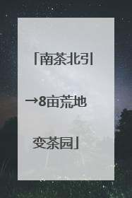 南茶北引→8亩荒地变茶园