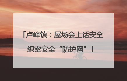 卢峰镇：屋场会上话安全 织密安全“防护网”