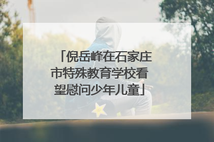 倪岳峰在石家庄市特殊教育学校看望慰问少年儿童