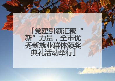 党建引领汇聚“新”力量，全市优秀新就业群体颁奖典礼活动举行