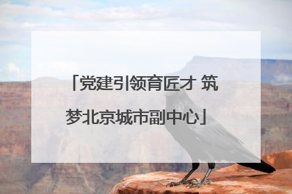 党建引领育匠才 筑梦北京城市副中心