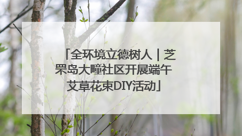 全环境立德树人｜芝罘岛大疃社区开展端午艾草花束DIY活动