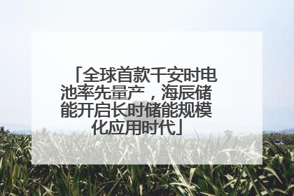 全球首款千安时电池率先量产，海辰储能开启长时储能规模化应用时代