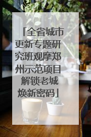 全省城市更新专题研究班观摩郑州示范项目 解锁老城焕新密码