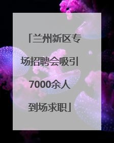 兰州新区专场招聘会吸引7000余人到场求职