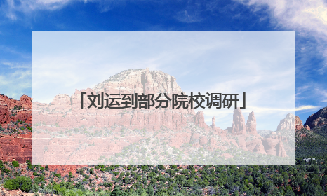 刘运到部分院校调研