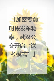 加密考前时段发车频率，武汉公交开启“送考模式”