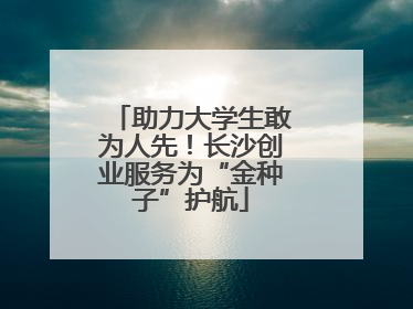 助力大学生敢为人先！长沙创业服务为“金种子”护航