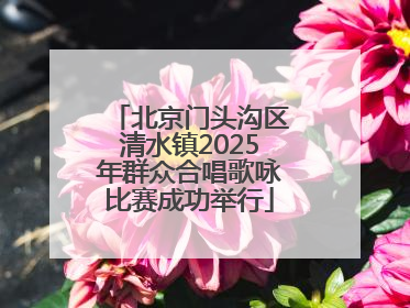 北京门头沟区清水镇2025年群众合唱歌咏比赛成功举行