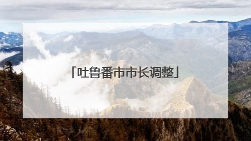 吐鲁番市市长调整