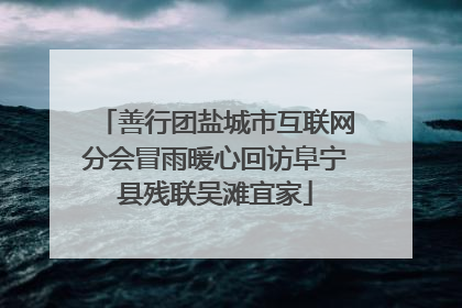 善行团盐城市互联网分会冒雨暖心回访阜宁县残联吴滩宜家
