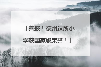 喜报！德州这所小学获国家级荣誉！