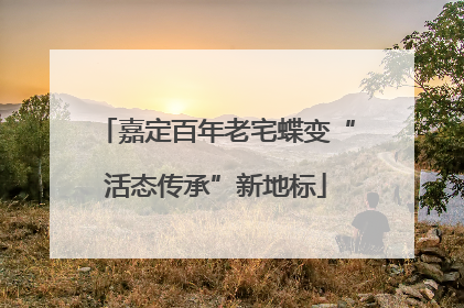 嘉定百年老宅蝶变“活态传承”新地标