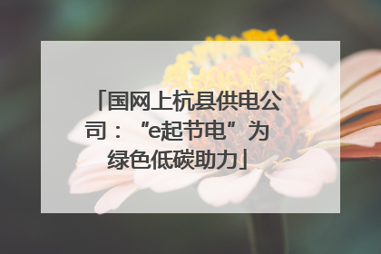 国网上杭县供电公司：“e起节电”为绿色低碳助力