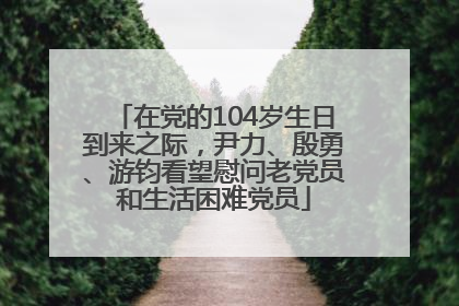 在党的104岁生日到来之际，尹力、殷勇、游钧看望慰问老党员和生活困难党员