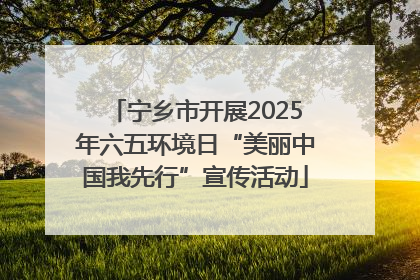 宁乡市开展2025年六五环境日“美丽中国我先行”宣传活动