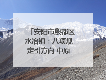 安阳市殷都区水冶镇：八项规定引方向 中原第一镇谱新章