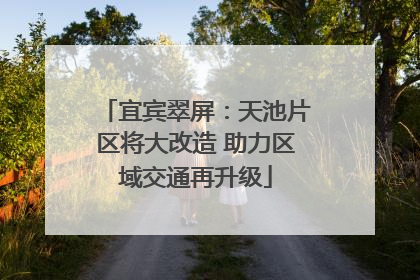 宜宾翠屏：天池片区将大改造 助力区域交通再升级