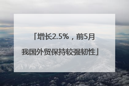 增长2.5%，前5月我国外贸保持较强韧性