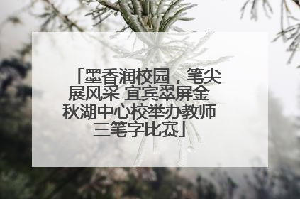 墨香润校园，笔尖展风采 宜宾翠屏金秋湖中心校举办教师三笔字比赛