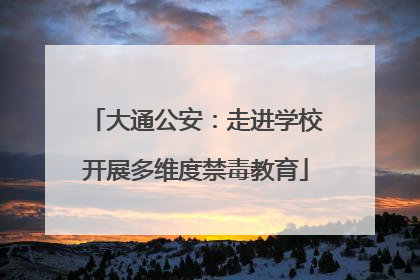 大通公安：走进学校开展多维度禁毒教育