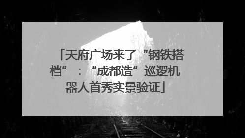 天府广场来了“钢铁搭档”：“成都造”巡逻机器人首秀实景验证