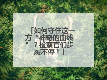 如何守住这一方“神奇的曲线”？检察官们步履不停！