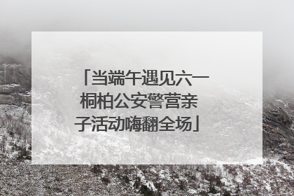 当端午遇见六一 桐柏公安警营亲子活动嗨翻全场