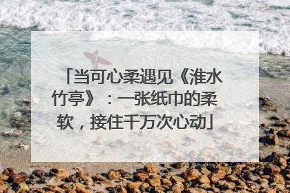 当可心柔遇见《淮水竹亭》：一张纸巾的柔软，接住千万次心动