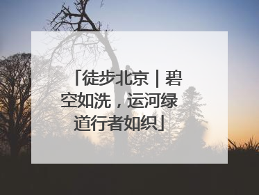 徒步北京｜碧空如洗，运河绿道行者如织