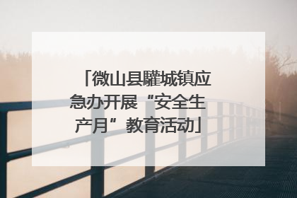 微山县驩城镇应急办开展“安全生产月”教育活动