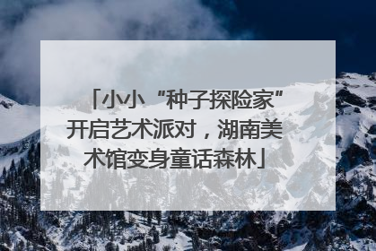 小小“种子探险家”开启艺术派对，湖南美术馆变身童话森林
