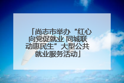 尚志市举办“红心向党促就业 同城联动惠民生”大型公共就业服务活动