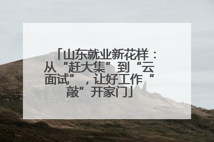山东就业新花样：从“赶大集”到“云面试”，让好工作“敲”开家门