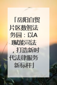 岳阳自贸片区数智法务园：以AI赋能司法，打造新时代法律服务新标杆