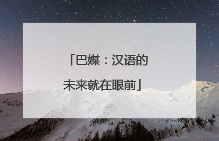 巴媒：汉语的未来就在眼前