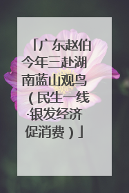 广东赵伯今年三赴湖南蓝山观鸟（民生一线·银发经济促消费）