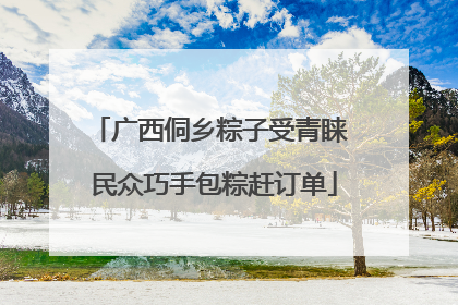 广西侗乡粽子受青睐 民众巧手包粽赶订单