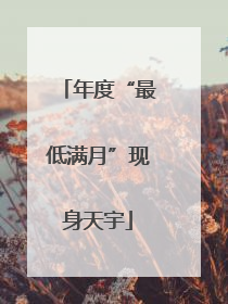 年度“最低满月”现身天宇