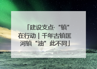 建设支点·“镇”在行动｜千年古镇匡河镇“油”此不同
