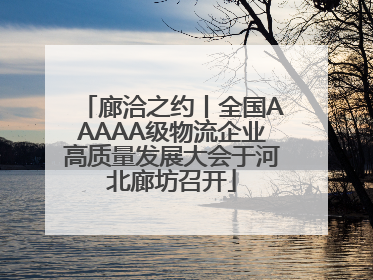 廊洽之约丨全国AAAAA级物流企业高质量发展大会于河北廊坊召开
