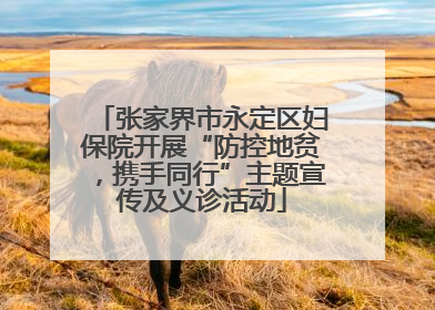 张家界市永定区妇保院开展“防控地贫，携手同行”主题宣传及义诊活动