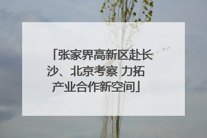 张家界高新区赴长沙、北京考察 力拓产业合作新空间
