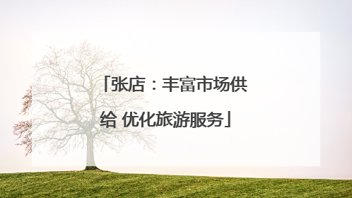 张店：丰富市场供给 优化旅游服务