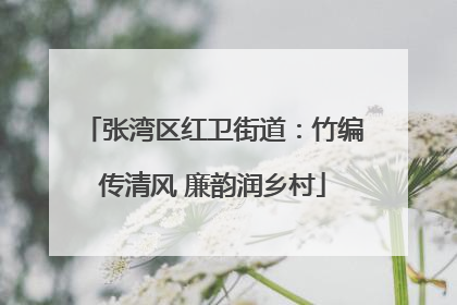 张湾区红卫街道：竹编传清风 廉韵润乡村