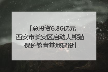 总投资6.86亿元 西安市长安区启动大熊猫保护繁育基地建设