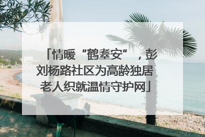 情暖“鹤耋安”，彭刘杨路社区为高龄独居老人织就温情守护网