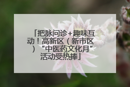 把脉问诊+趣味互动！高新区（新市区）“中医药文化月”活动受热捧