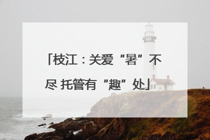 枝江：关爱“暑”不尽 托管有“趣”处