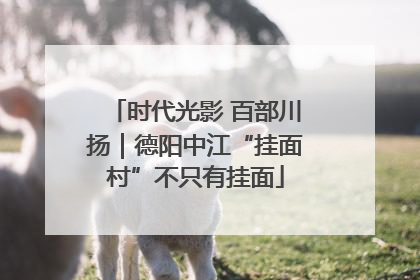 时代光影 百部川扬｜德阳中江“挂面村”不只有挂面